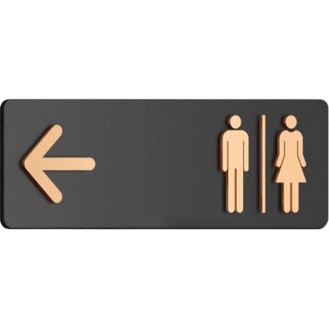 Signalétique WC Unisexe Panneau De Direction Pour Toilettes En Acrylique Signalétique Décorative Pour WC pour Entreprises Bureau Domicile Restaurant Laverie Centre Commercial Hôtel (1/5)