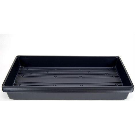 Lot de 5 plateaux de plantation en plastique noir durable (sans trous de drainage) 54 cm x 28 cm - Fleurs, semis
