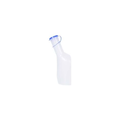 QORVA-Urinoir Homme 1000 ml, Flacons d'Urine Portables, Pistolet Urinoir avec couvercle, Plastique Urinal Bouteilles, Urinoir Transparent pour Voiture, Hôpital, Personnes âgées Incontinences