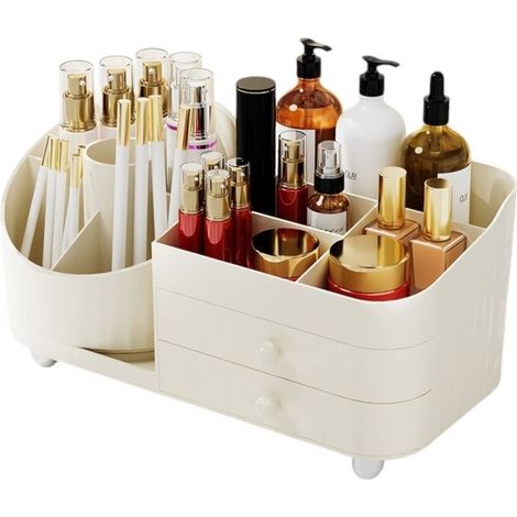Organizzatore per pennelli, cosmetici, girevole con cassetti, crema 31 x 14,5 x 11,6 cm CB66 (1/5)