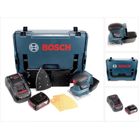 Bosch GSS 18V-10 Akku Schwingschleifer 18V + 1x Akku 4,0Ah + Ladegerät + L-Boxx