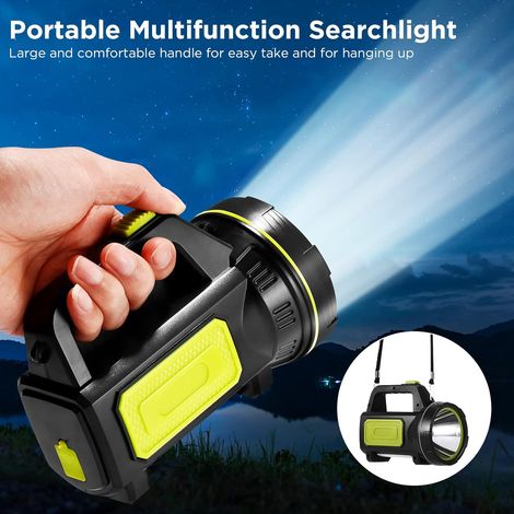 Torcia LED ricaricabile, potente torcia USB ricaricabile, torcia portatile, luce di ricerca LED super luminosa, lampada da campeggio impermeabile, [classe energetica A] (1/4)