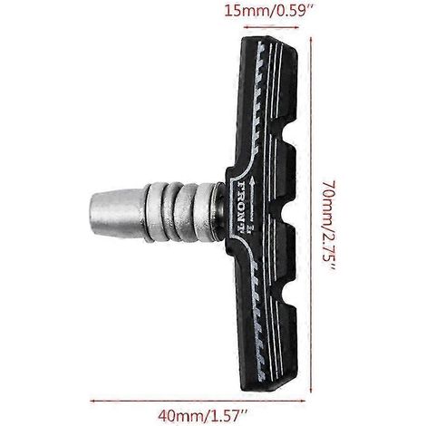 Lot de 2 patins de frein en alliage pour VTT et vélo de route, compatibles avec les freins V-Brake. Accessoires de cyclisme durables, jaunes.