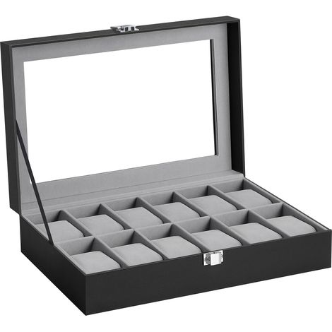 Boîte À Montres - Leobert - Noir/Gris - 30,2 X 20,2 X 7,8 Cm (1/5)