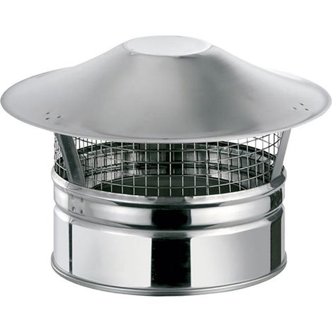 Chapeau universel avec grille - DPI Inox 316L 180 (175) mm
