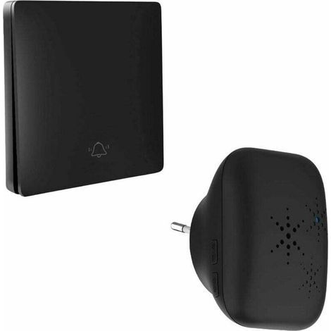 KZQ Kit de sonnette sans fil et sans pile Eco Outdoor étanche IP 65 neige pluie - émetteur à distance - sonnette mini et dissimulée - récepteur enfichable (1/4)