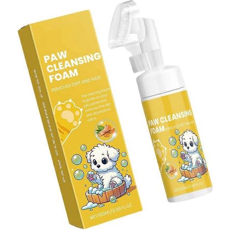 Nettoyant moussant sans rinçage pour pattes d'animaux actifs (chiens et chats) - Nettoyage en douceur des pattes