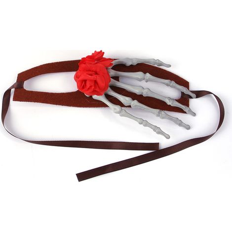 Coiffe Halloween pour Chien et Chat Réglable Fleur Rouge Costume Cosplay Léger en Feutre pour Animal de Compagnie Fête Photo (1/5)