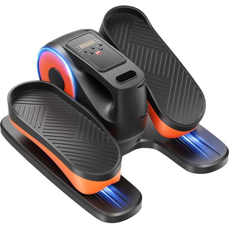 Máquina elíptica para debajo del escritorio, 12 niveles de resistencia, pantalla táctil inteligente, color negro. (1/2)