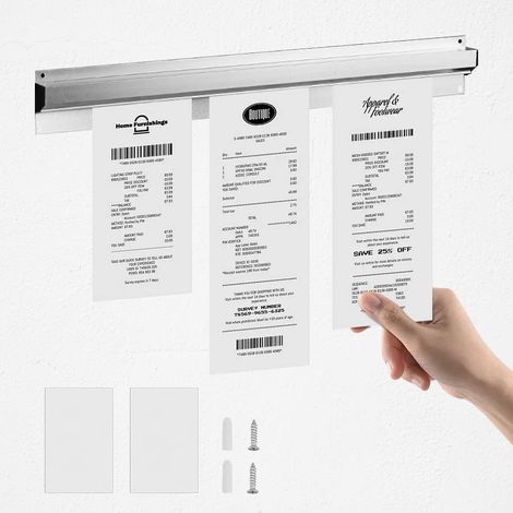 Porta moduli d'ordine 35 cm in lega di alluminio, porta moduli d'ordine per ristorante e cucina, da parete per ricevute, scontrini e denaro (1/5)