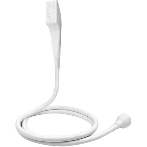 2 Mètres Douchette pour Mélangeur en Plastique, WC Douchette lavabo Universelle - Douchette Tuyau lavabo adaptable sur robinet - douchette coiffure à domicile - Douchette spécial robine (Blan (1/5)