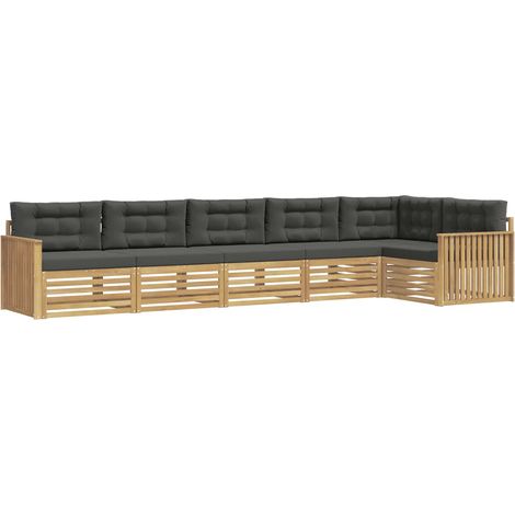 Outdoor Sofa Set 6 pcs White and Anthracite 406 x 168.5 x 73 cm vidaXL (1/5)