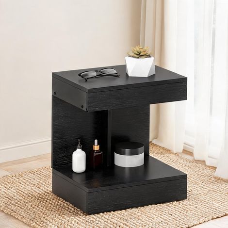 Table de chevet en panneau de particules 40 x 30 x 46 cm (1/5)
