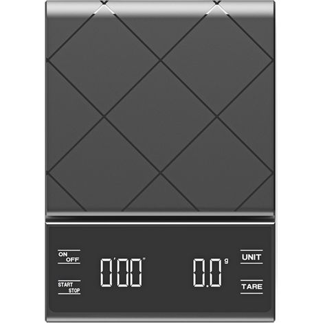 Balance à café avec chronomètre, pèse-ingrédients électronique écran LED, remise à zéro 3000g/0.1g, balance portable g/oz pour café filtre cuisine pâtisserie (1/4)