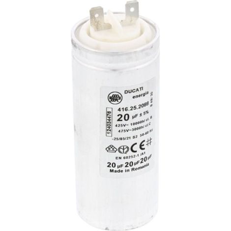 Ersatzteil - Originalkondensator 20 µF -  - ELECTROLUX, FAURE, AEG