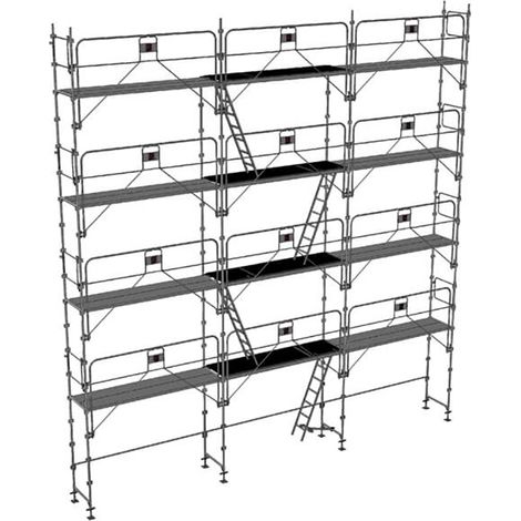 Ponteggio 100m² - Struttura e Piani + Parapetto - DUO100GCM-SP (1/5)
