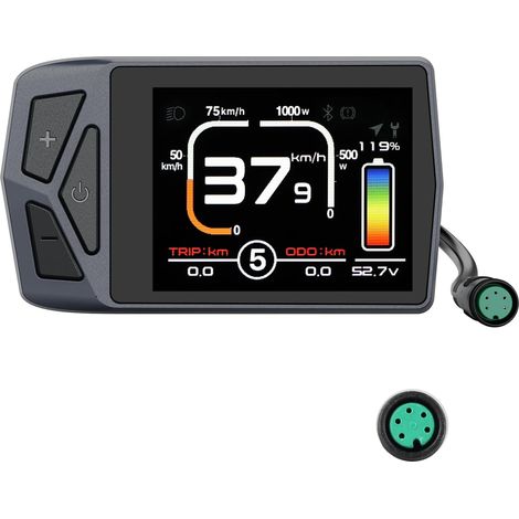 Écran LCD EKD01 - 1 unité - Matériau plastique ABS - Fonctions Bluetooth et navigation - Kit moteur UART octogonal - Écran 2,4 pouces (tableau de bord B02) (1/5)