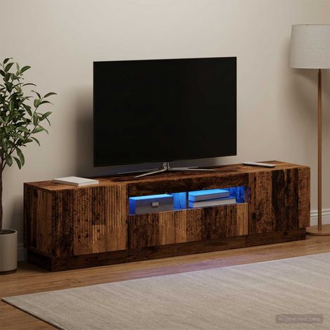 vidaXL LED TV Cabinet HOORN 3 pcs Old Wood Engineered Wood (1/5)