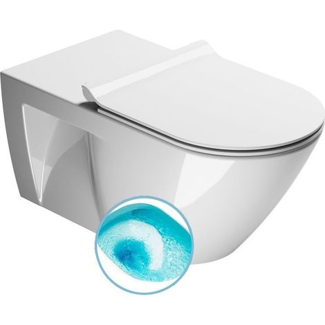WC suspendu COMMUNITY, Swirlflush, 36x70cm, blanc ExtraGlaze (1/4)