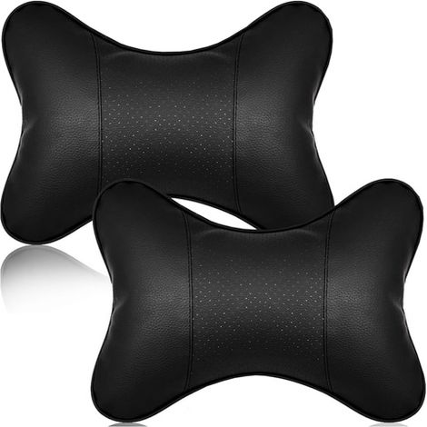 Cuscino sagomato per auto Alogy Black per collo, poggiatesta, sedile auto, in morbida ecopelle confortevole (1/5)