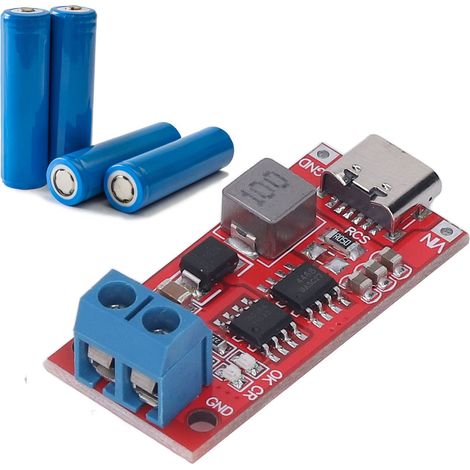 Convertisseur élévateur DC3-6V 4S, module de charge élévateur pour batteries lithium-polymère 18650, interface Type-C, 2A (1/5)