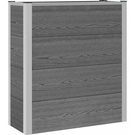 Hochbeet Grau 75 x 30 x 22 cm WPC und Aluminium vidaXL