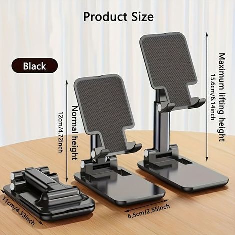 Support de Bureau Réglable et Pliant pour Téléphone Tablette, Porte-Universel Compatible iPhone iPad (1/5)