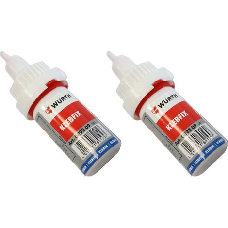 Confezione da 2 – Adesivo cianoacrilico Klebfix per plastica, metallo e gomma – 19 ml – trasparente (1/3)