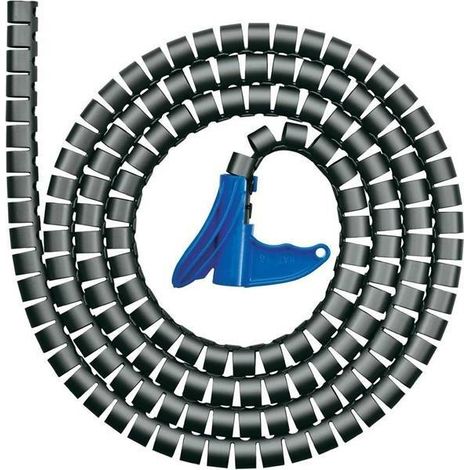 Hellermann tyton ordina raccogli cavi diametro 25 mm 2 metri compreso di infilacavi hwpp25/2-bk 161-64404
