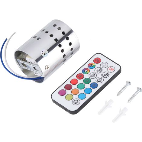 Lampe LED RGB 3 W, lampe murale/plafonnier, pub, salle de fête, éclairage décoratif, télécommande 85-265 V (1/5)