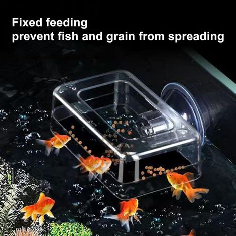 Fester Anti-Drift-Fischfutterautomat - Aquarienfischfutterautomat - Fischfutterautomaten für schwimmendes oder schuppiges Futter, aber nicht geeignet für die Fütterung von schlagartigem Futter (1/4)
