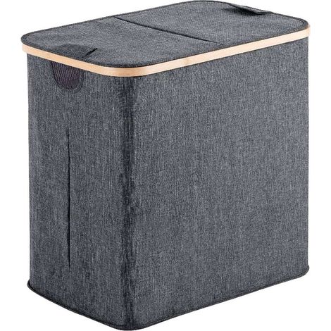 GEDY 13380800300 YOSHI Cesto Ropa 87 Litros Gris-Natural - ref: 13380800300 (1/4)