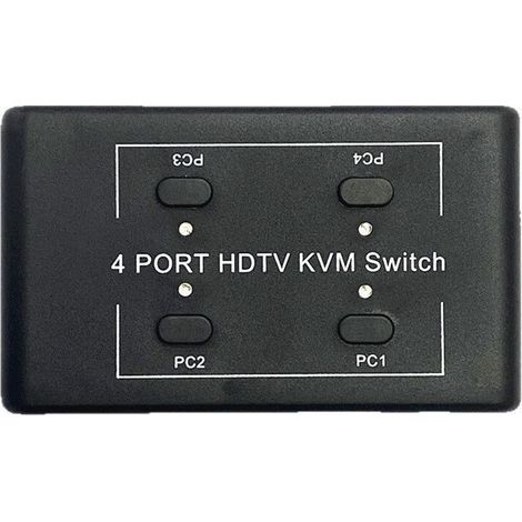 Commutateur KVM 4X1 4K Compatible , RéPartiteur, Hub USB, Adaptateur de Transfert, Chargeur de TéLéPhone, Station D'Accueil pour PC (1/2)