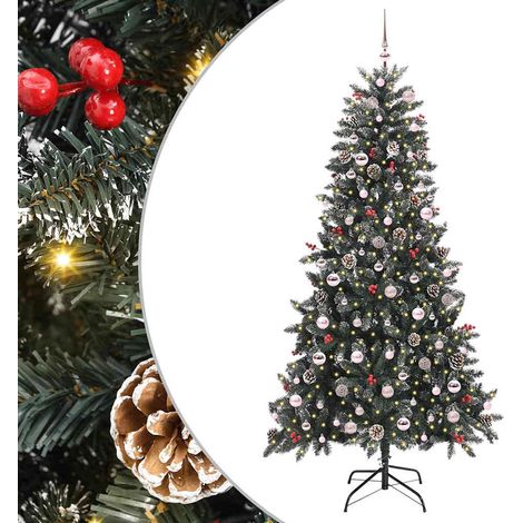 Sapin de Noël,Arbre de Noël artificiel avec 300 LED Vert 114 x 114 x 210 cm CFW49147 (1/5)