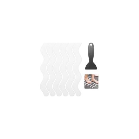 36 Pièces Antidérapant Douche, Bande Anti Dérapant Douche avec Grattoir, Stickers de Baignoire Antidérapants, Bandes Baignoire Sécurité, Autocollants Antidérapants Salle Bain (Transparent) (1/5)