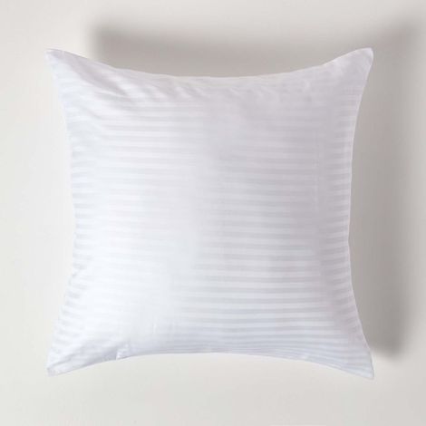 HOMESCAPES White Continental Egyptian Cotton Pillowcase 330 Thread Count, 60 x 60 cm - White