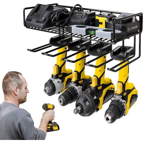 APEX Support de rangement pour outils électriques, porte-outils robuste en métal, rangement pour outils de garage et de sous-sol (1/5)