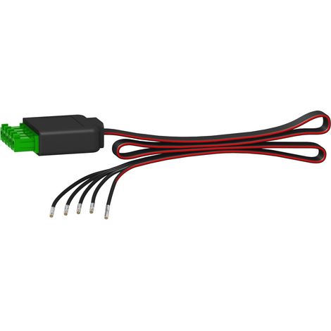 Cable prefabricado UNIVERSAL 4000 mm, tipo plano negro, compatible con Acti 9 Smartlink