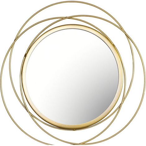 Specchio rotondo per la decorazione delle pareti di casa, soggiorno e specchio dorato per la decorazione C (1/4)