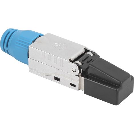 Connecteur RJ45 CAT8 blindé, outil sans sertissage, port unique, étanche, pour système de distribution réseau, câble RJ45, raccord rapide. (1/5)