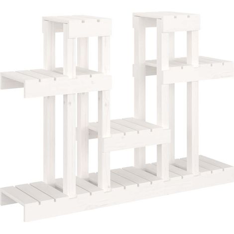 Maison Exclusive - Soporte para plantas madera maciza pino blanco (1/5)