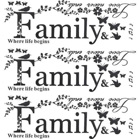 Wandtattoo mit englischen Familienbuchstaben, DIY-Dekoration für Schlafzimmer, Wohnzimmer, Büro, personalisierter Hintergrund (1/5)