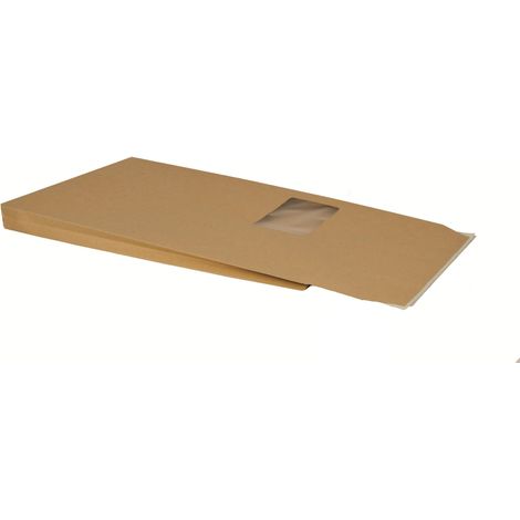 Bong 14065 - Busta con fondo quadro rinforzato C4 (229 x 324 x 20 mm) con finestra, in cartone Kraft, 120 g/qm, con striscia adesiva sul lembo, 200 pezzi, marrone