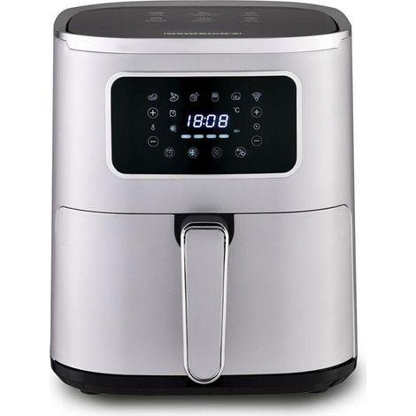 Heinrichs HFR 8216 Heißluftfritteuse 5 Liter Silber