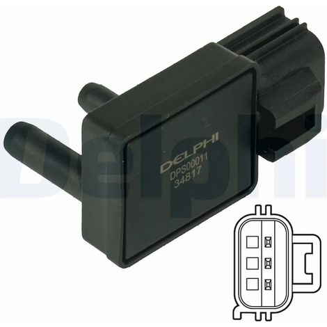 Capteur, pression des gaz échappement Delphi Technologies DPS00011 CITROËN