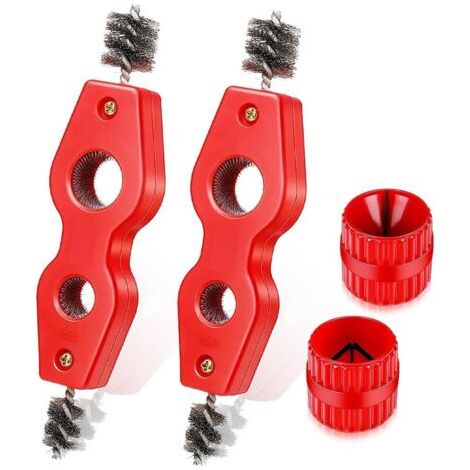 Ensemble de 4 outils d'ébavurage et de nettoyage pour tuyaux en cuivre et PVC et tubes flexibles en acier (1/5)