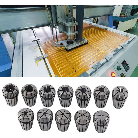 Satz mit 12 ER16 Präzisionsfederklemmen für CNC-Graviermaschinen, Fräsmaschinen und Drehmaschinen. (1/5)