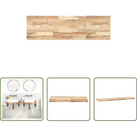 vidaXL Bois d'acacia - Dessus de meuble de salle de bain non traité bois d'acacia (1/5)