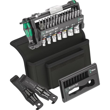Wera – Coffret multi-outils 41 pièces – Ensemble de clés à douille et clé à cliquet pour vélo – Embouts en acier avec technologie Rapidaptor (1/10)