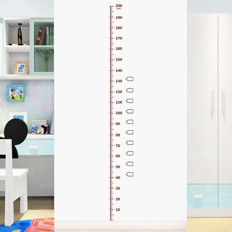Abnehmbare Wachstumstabellen-Wandaufkleber für Kinderzimmer/Wohnzimmer, leicht neu positionierbar